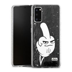 Silikon Glitter Case transparent-silber