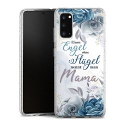 Silikon Glitter Case transparent-silber