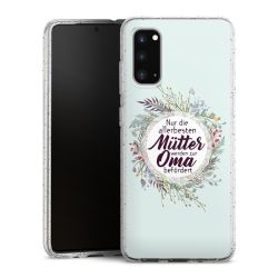 Silikon Glitter Case transparent-silber