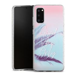 Silikon Glitter Case transparent-silber