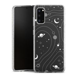 Silikon Glitter Case transparent-silber