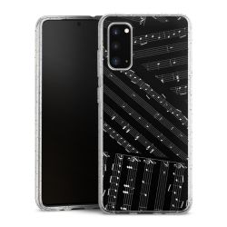 Silikon Glitter Case transparent-silber