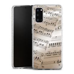 Silikon Glitter Case transparent-silber