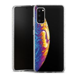 Silikon Glitter Case transparent-silber