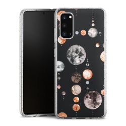 Silikon Glitter Case transparent-silber