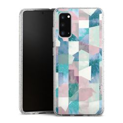 Silikon Glitter Case transparent-silber