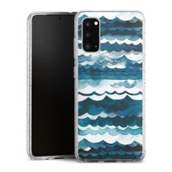 Silikon Glitter Case transparent-silber