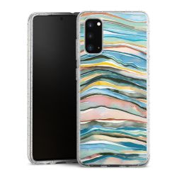 Silikon Glitter Case transparent-silber