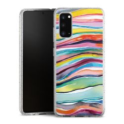 Silikon Glitter Case transparent-silber