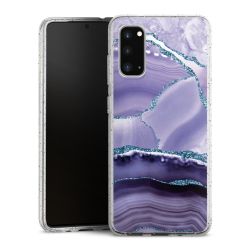 Silikon Glitter Case transparent-silber