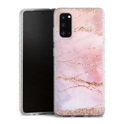 Silikon Glitter Case transparent-silber