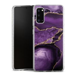 Silikon Glitter Case transparent-silber