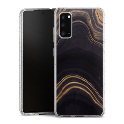 Silikon Glitter Case transparent-silber