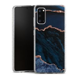 Silikon Glitter Case transparent-silber