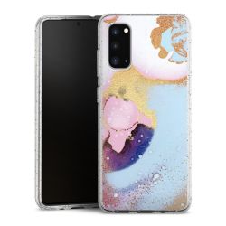 Silikon Glitter Case transparent-silber