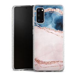 Silikon Glitter Case transparent-silber