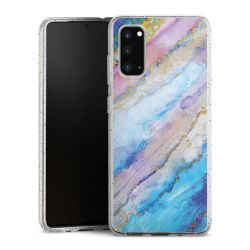 Silikon Glitter Case transparent-silber