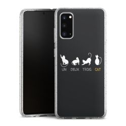 Silikon Glitter Case transparent-silber