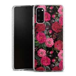 Silikon Glitter Case transparent-silber