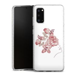 Silikon Glitter Case transparent-silber