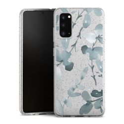 Silikon Glitter Case transparent-silber