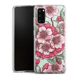 Silikon Glitter Case transparent-silber