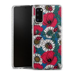 Silikon Glitter Case transparent-silber