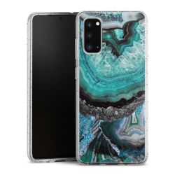 Silikon Glitter Case transparent-silber