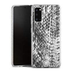 Silikon Glitter Case transparent-silber