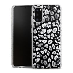 Silikon Glitter Case transparent-silber