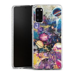 Silikon Glitter Case transparent-silber