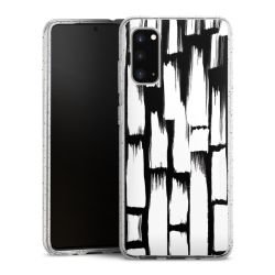 Silikon Glitter Case transparent-silber