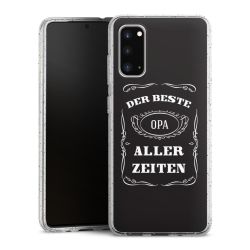 Silikon Glitter Case transparent-silber