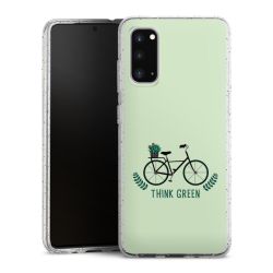 Silikon Glitter Case transparent-silber