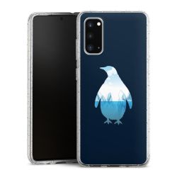 Silikon Glitter Case transparent-silber