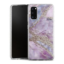 Silikon Glitter Case transparent-silber