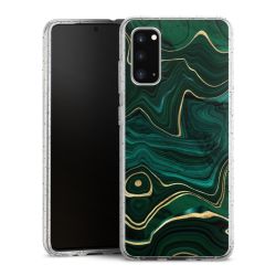 Silikon Glitter Case transparent-silber