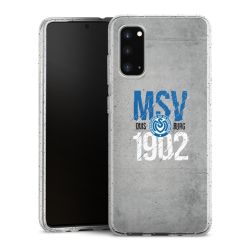 Silikon Glitter Case transparent-silber