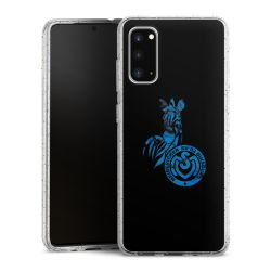 Silikon Glitter Case transparent-silber