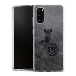 Silikon Glitter Case transparent-silber