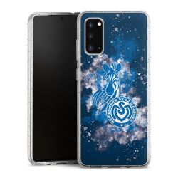 Silikon Glitter Case transparent-silber