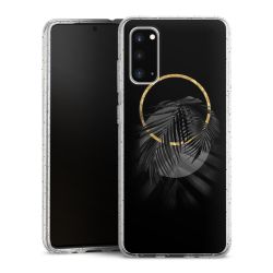 Silikon Glitter Case transparent-silber