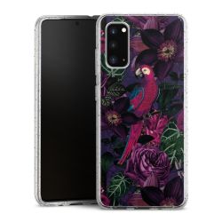 Silikon Glitter Case transparent-silber