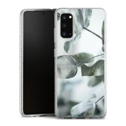 Silikon Glitter Case transparent-silber