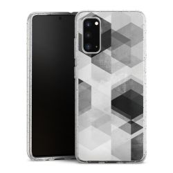 Silikon Glitter Case transparent-silber