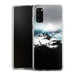 Silikon Glitter Case transparent-silber