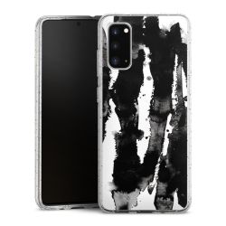 Silikon Glitter Case transparent-silber