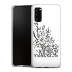 Silikon Glitter Case transparent-silber