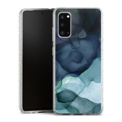 Silikon Glitter Case transparent-silber