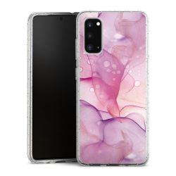 Silikon Glitter Case transparent-silber